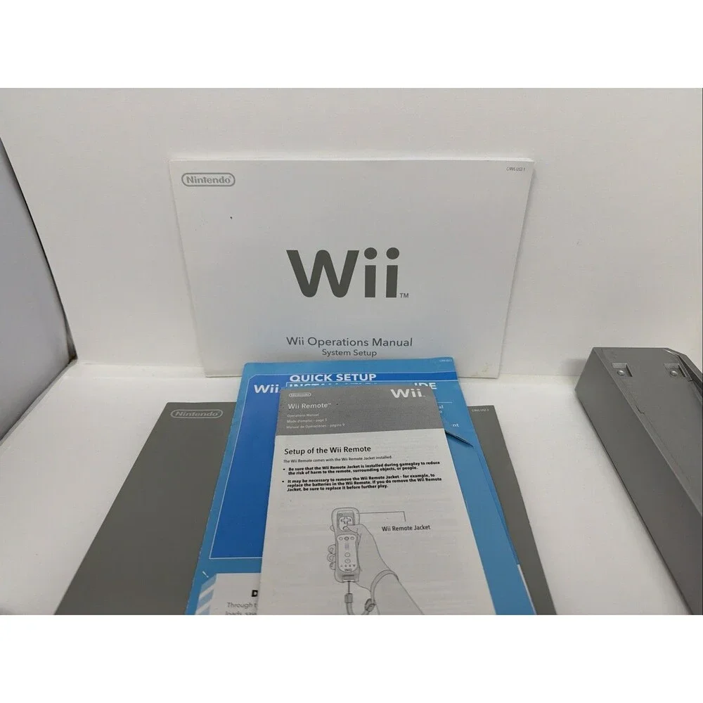 Nintendo Wii RVL-001 White Console Gamecube Compatibility Tested Works bundle